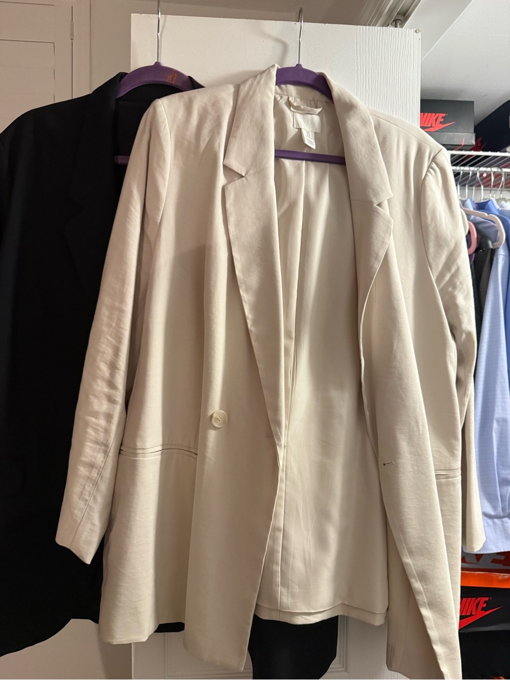 3 XL Blazers pink, black and sand color Zara H&M - Picture 3 of 6